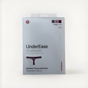 New Size Large Lululemon InvisiWear Mid Rise Thong 3 pack Multi Color NWT